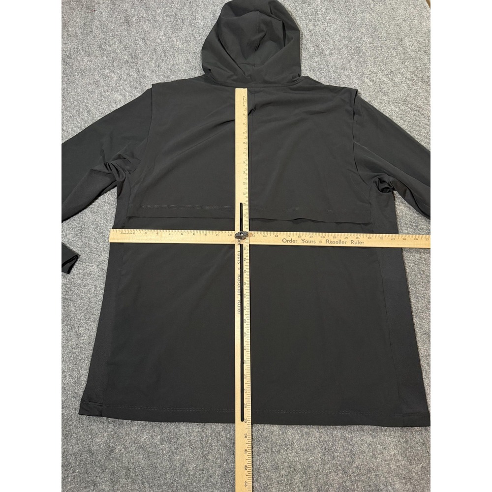 O Football Jacket Mens XL Black Football Nike Hooded Half Zip Coach Pullover - Picture 7 of 10